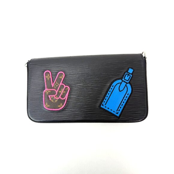 Louis Vuitton Felicie Pochette Limited Edition Patchwork Black Epi Leather Cross - Picture 6 of 13